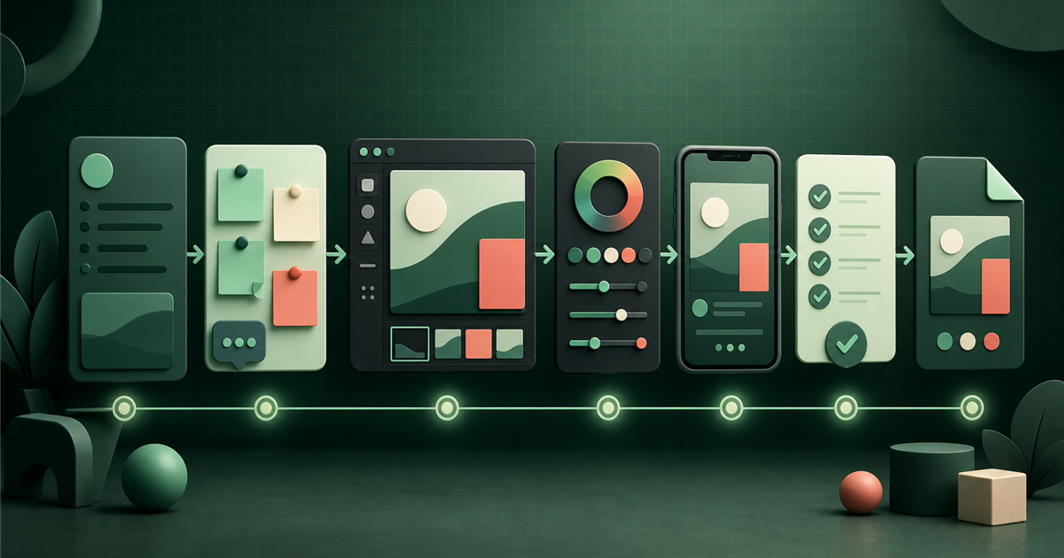 A complete social design workflow from brief and layout to mobile review and export